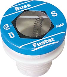 Buss Fustat Dual Element Time Delay Rejection Base Plug Fuse  (4 Pack )  (5 Amp) S-5