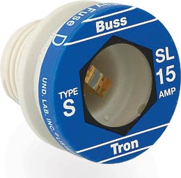 Buss Tron Time-Delay Rejection Base Loaded Link Plug Fuse Type SL (4 Pack )  (15 Amp) SL-15