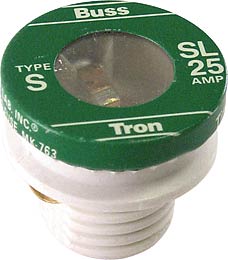 Buss Tron Time-Delay Rejection Base Loaded Link Plug Fuse Type SL (4 Pack )  (25 Amp) SL-25