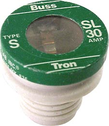 Buss Tron Time-Delay Rejection Base Loaded Link Plug Fuse Type SL (4 Pack )  (30 Amp) SL-30