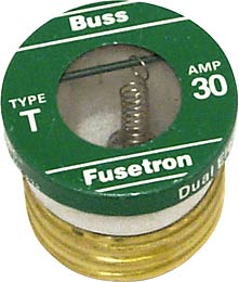 Buss Series T Dual Element Time Delay Plug Fuse  (4 Pack ) (30 Amp) T-30
