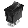 NTE Rocker Switch, Sealed Illuminated DPDT/20A