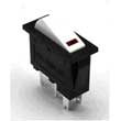 NTE Rocker Switch, Snap-In, Illuminated Rocker SPST/15A