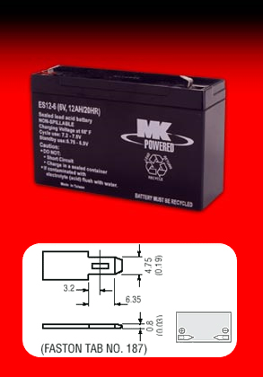 MK Battery ES12-6  ES12-6